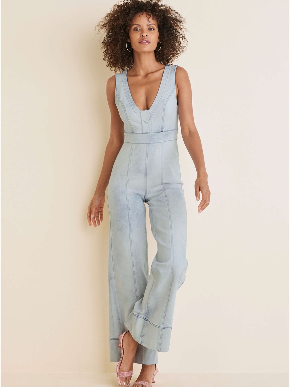 Venus Stretch Denim Jumpsuit